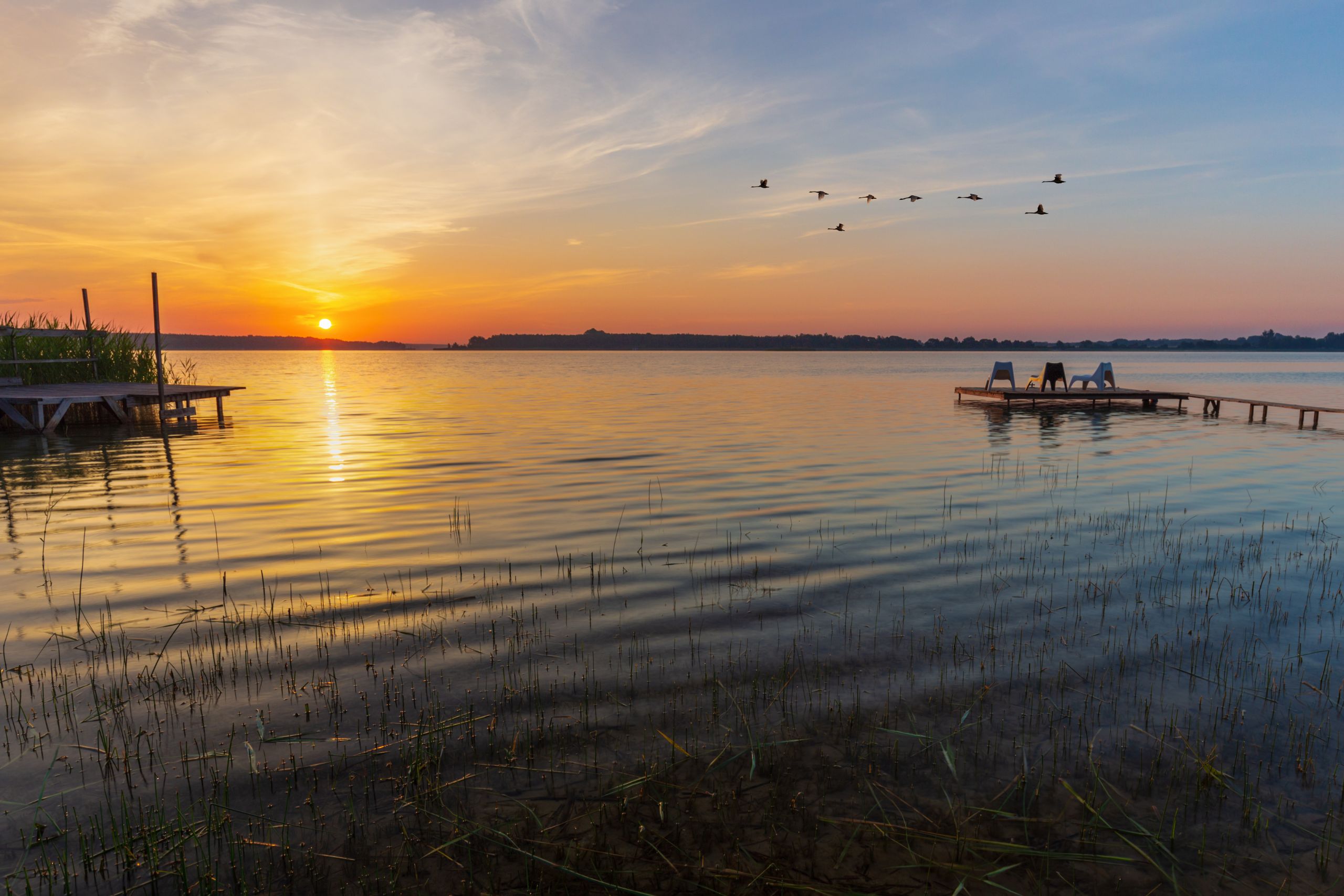 jezioro powidzkie wschod slonca